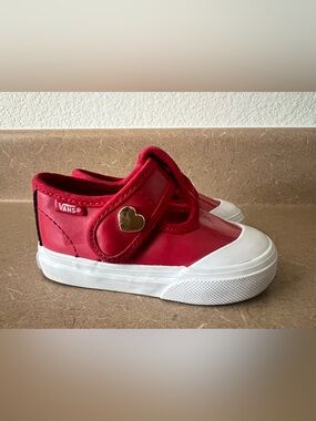 Vans Mary Jane with Velcro strap red/white